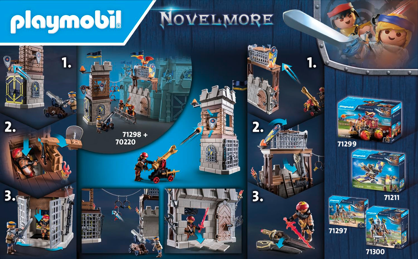 PLAYMOBIL Novelmore 71642 Arwynns Castle, Knight's Castle, Includes Three Knights and Numerous Accessories for Realistic Battles, Action-packed Toy for Children from 4 Years