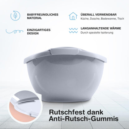 BabybeFun Baby Badewanne mit Badewanneneinsatz für Neugeborene [Testsieger] Rutschfeste Babybadewanne für Babys und Kleinkinder [0-12 Monate] Babywanne für Dusche Badewanne Weiß