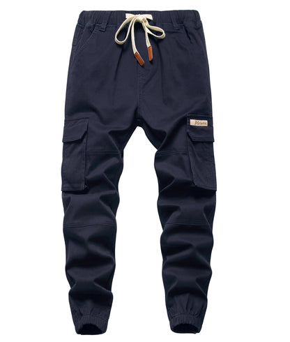 YOUNGSOUL Jungen Cargohose Kinder Stretch Cargo Hose Jogginghose Freizeithose mit Gummizug
