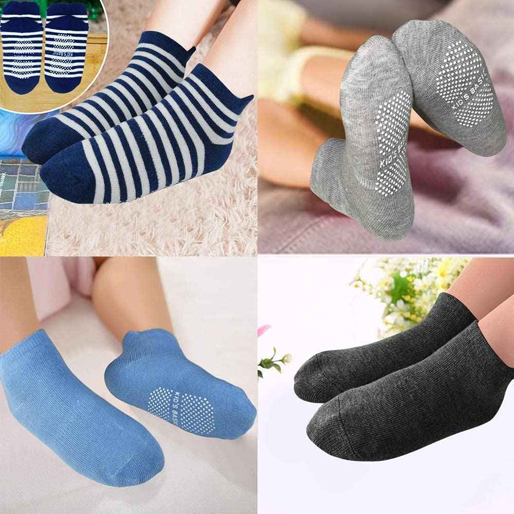 HYCLES Baby ABS Socks Children 0-7 Years 12 Pairs Stopper Socks Children Non-Slip Socks Child Boys Girls 23-26 27-30 Toddler Socks Baby