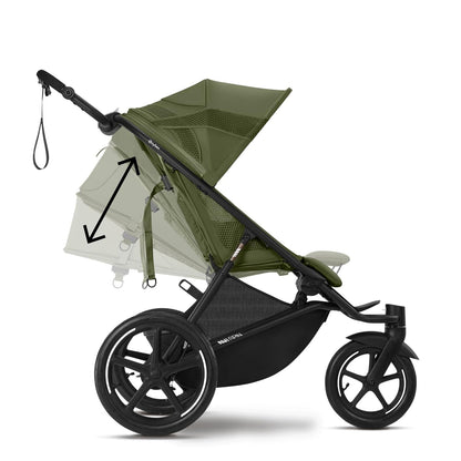 CYBEX Gold AVI SPIN Kinderwagen, Ab Geburt bis ca. 4 Jahre, Max. 111 cm und 22 kg, City-, All-Terrain-Kinderwagen, Moss Green