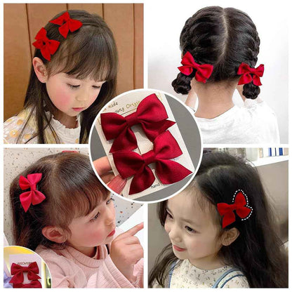 Hair Clips 2 Pieces Bow Hair Clips Hair Clips Hair Bows Girls Ponytail Holder Metal Clips Hair Bow for Women Girls Toddlers Kids