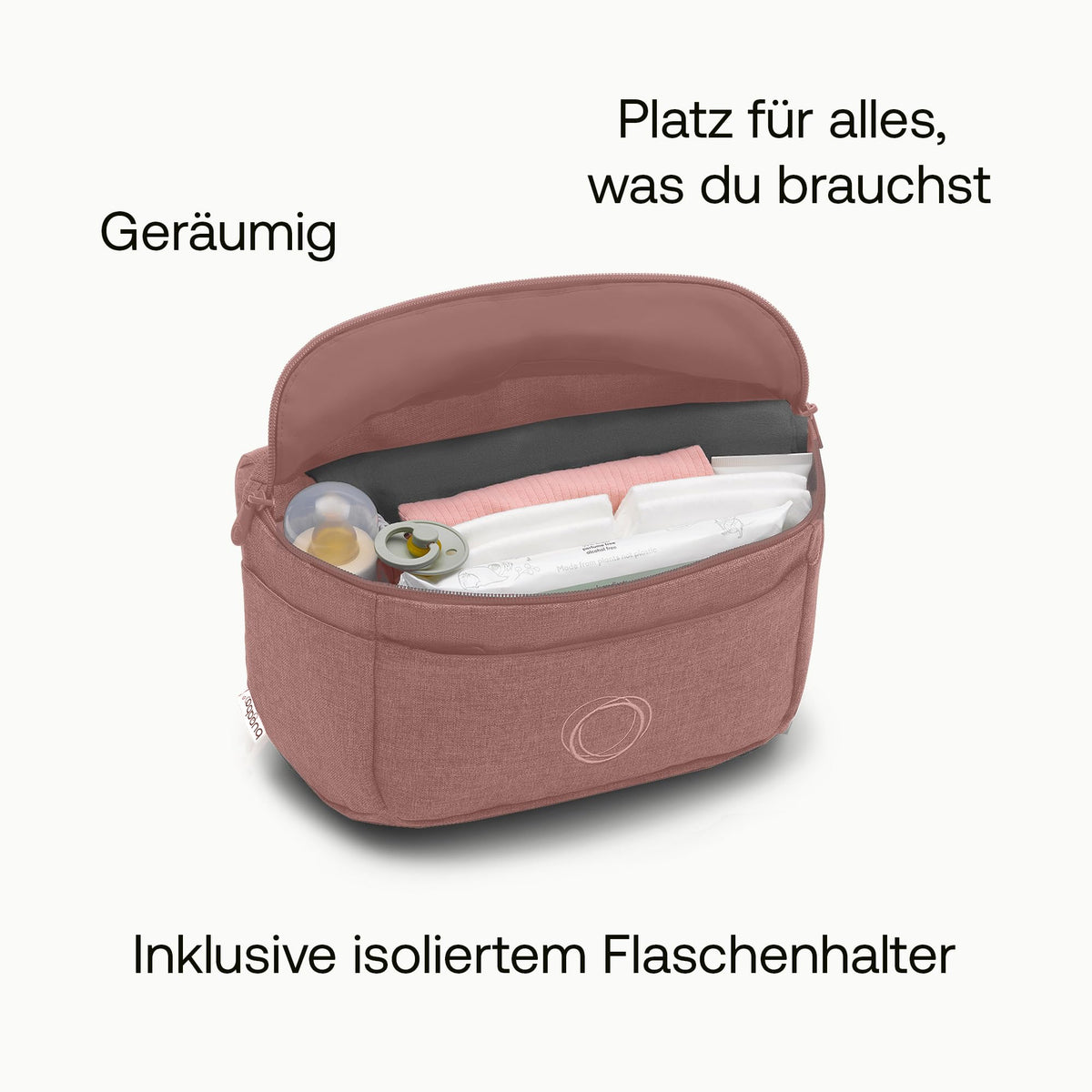 Bugaboo Kinderwagen Organizer-Tasche mit leicht zugänglichen Fächern. Praktisches Accessoire für alle Baby-Essentials in Desert Taupe