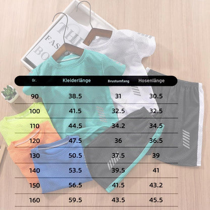 Kinder Trainingsanzug Jungen Set 2-Teilig Jogginganzug Sommer Schnelltrockend Casual Klamotten