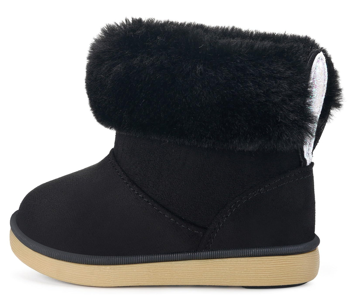 Gaatpot Baby Boots, Girls' Boots, Winter Shoes, Snow Boots, Children's Slip-On Boots, Warm Plush Lined, Comfortable, Rabbit Ears, Shoes, EU 20-29