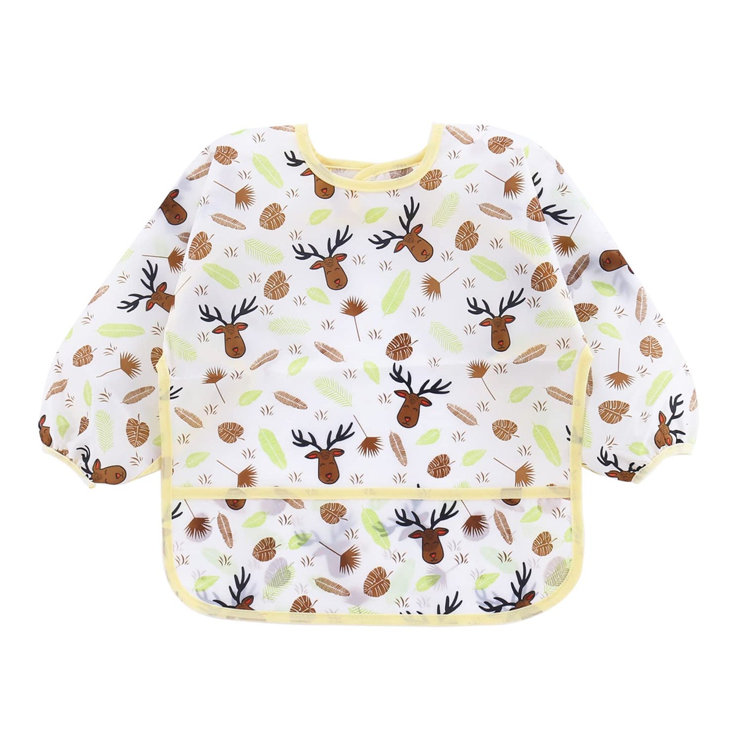 PandaEar Waterproof Baby Bibs with Long Sleeves, 3 Pack Washable Baby Bibs Feeding Bibs with Sleeves for 12-48 Months Children Eating Crafting Painting Art Craft Painting 