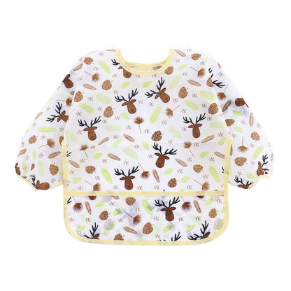 PandaEar Waterproof Baby Bibs with Long Sleeves, 3 Pack Washable Baby Bibs Feeding Bibs with Sleeves for 12-48 Months Children Eating Crafting Painting Art Craft Painting 