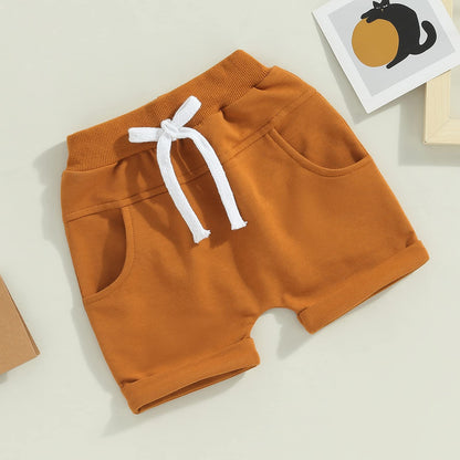 Himllauen Baby Jungen Shorts 3er-Pack Sommer Einfarbig Shorts 0-3 Jahre Kinder Kurze Hosen