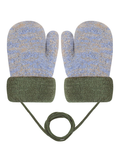 Becellen Baby Handschuhe Fäustlinge Winter, Kinder Warm Strickhandschuh Weich Niedlicher Handschuhe mit Schlüsselband für 0-3 Jahre Mädchen Junge