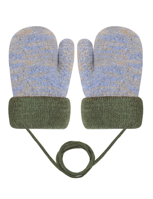 Becellen Baby Handschuhe Fäustlinge Winter, Kinder Warm Strickhandschuh Weich Niedlicher Handschuhe mit Schlüsselband für 0-3 Jahre Mädchen Junge