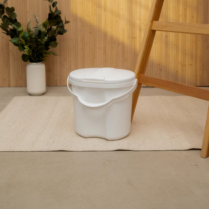 Rotho Babydesign TOP Windeleimer - recycelt - Windeleimer - geruchsdicht - ohne Nachfüllkasetten - Wickeleimer - weiss