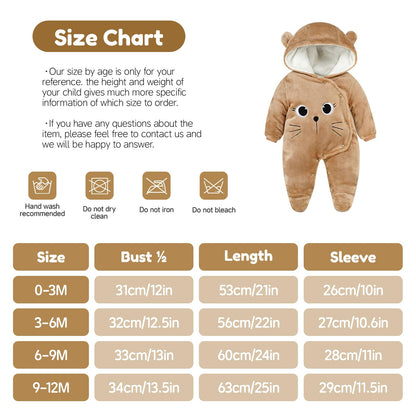 Baby Overalls Winter Schneeanzug Baby Flanell Wärmer Winter Overalls Overall für Jungen Mädchen
