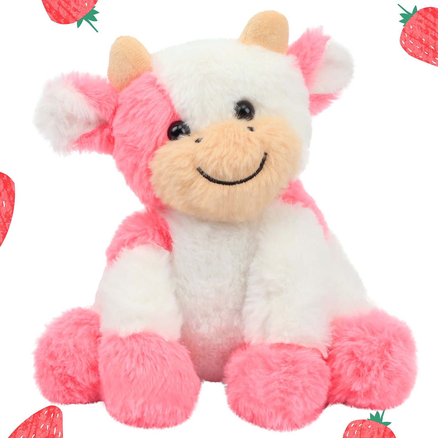 Hopearl Niedliches Plüschkuh-Spielzeug, Schlenker, Milchrinder, weiches Stofftier, niedliches Geburtstag, für Jungen, Mädchen, Kinder, Kleinkinder, 22,9 cm