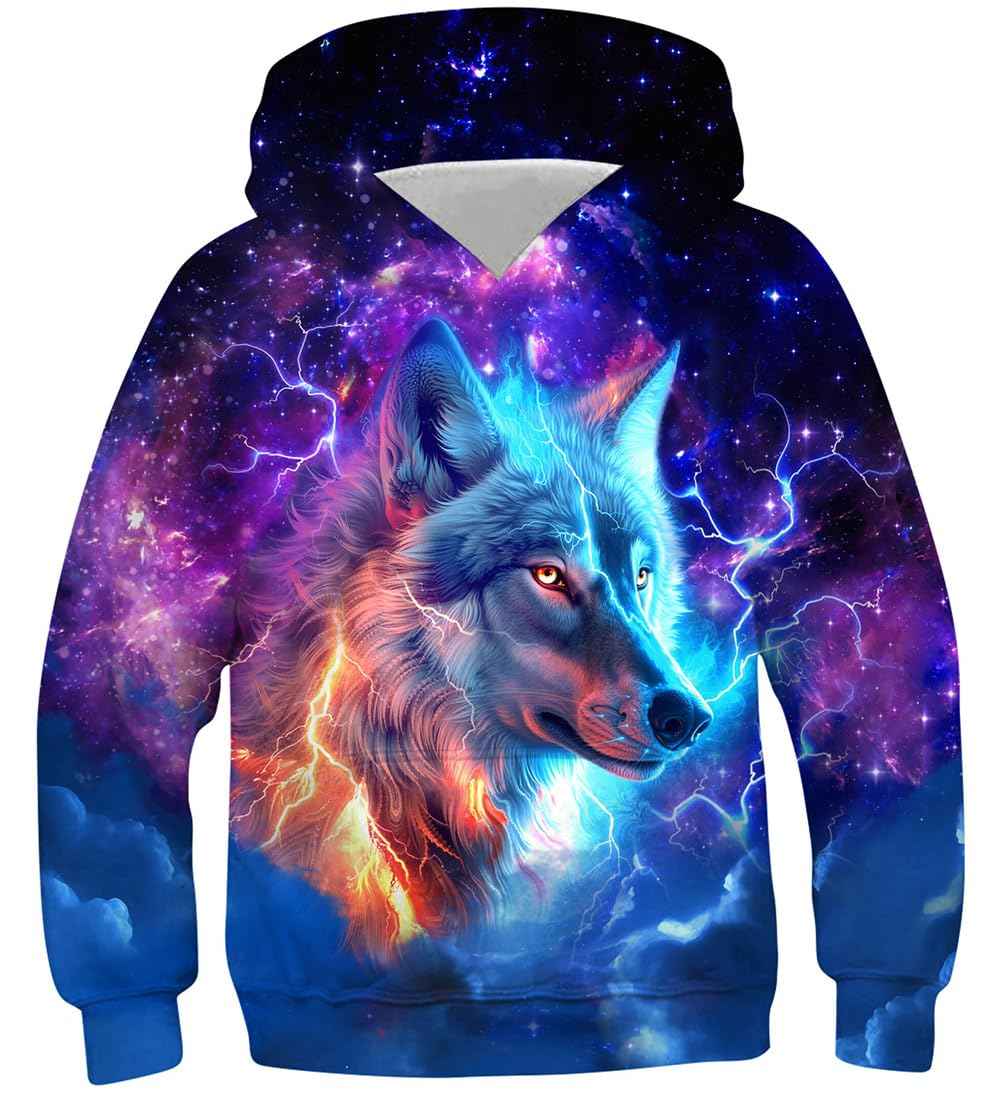 Fanient Children's / Boys’ / Girls’ Hoodies, 3D Print, Vivid Animal Cartoon Graphic Sweatshirt, Pocket Pullover Hoodie for 6-16 Years