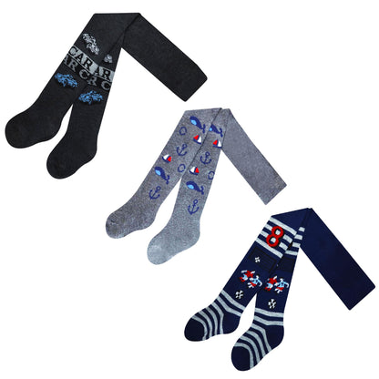 MRCC Pack of 6 boys children's knitted tights baby tights fine knitted cotton 12999