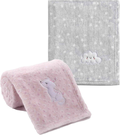 CREVENT Kleine Flauschige warme Baby-Überwurfdecke für Jungen, Kleinkinder, Kinderbett, Kinderwagen, 75 cm x 100 cm, graue Wolke