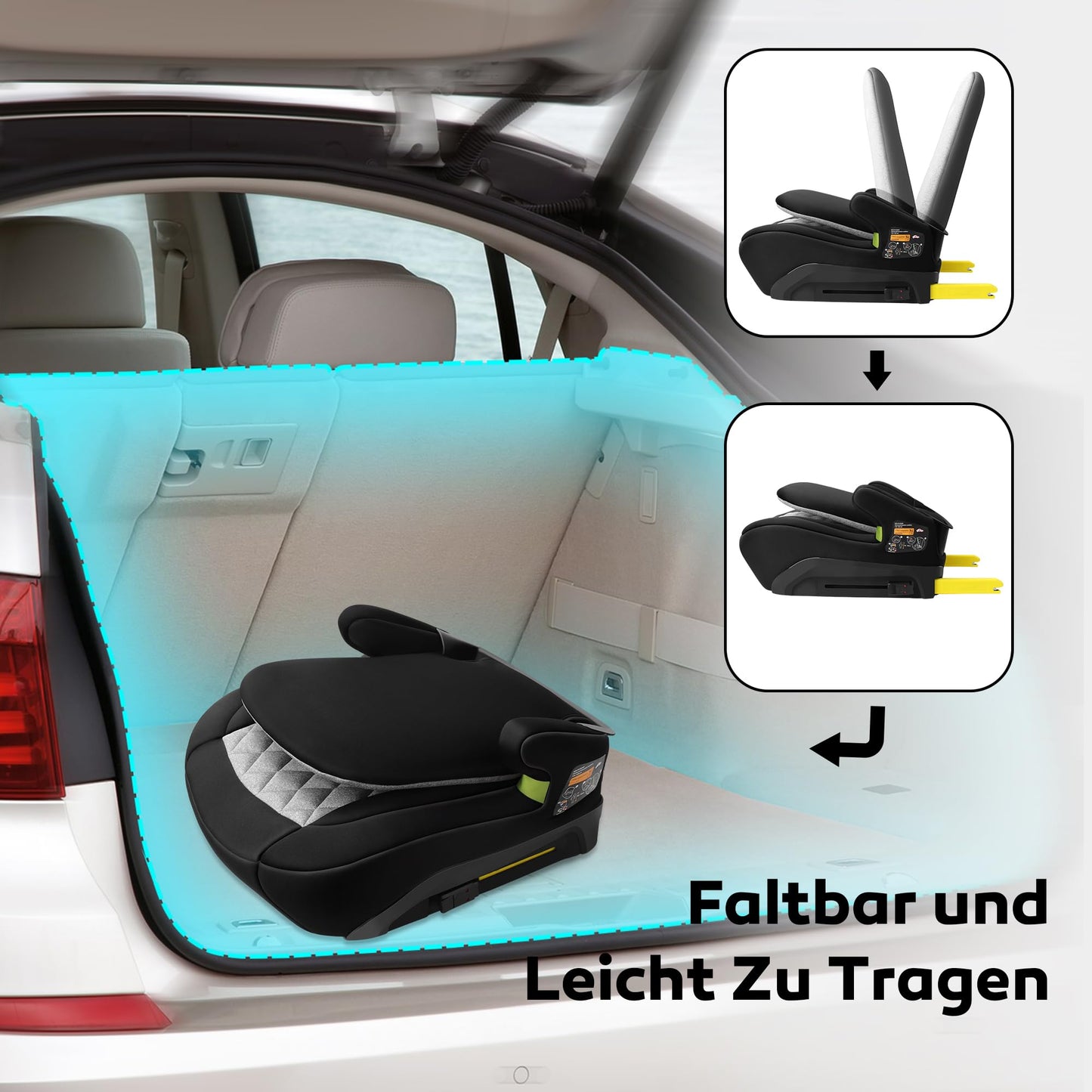 LETTAS I-Size 360°drehbar Kindersitz 40-150 cm, Gruppe 0+1/2/3, 0-12 Jahre, 0-36 kg, Baby Autositz mit isofix ECE R129 - Meloni2