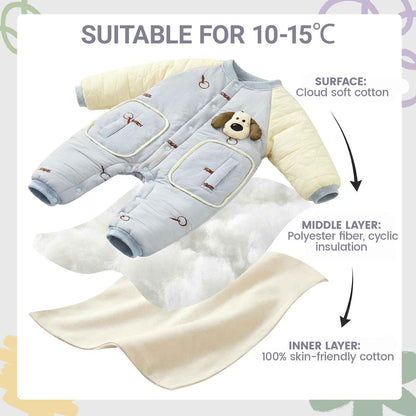 JiAmy Baby Snowsuit, Soft Romper, Newborn Winter Romper, Autumn Winter Warm Jumpsuit, Winter Suit for Toddlers, Girls, Boys, 6-18 Months