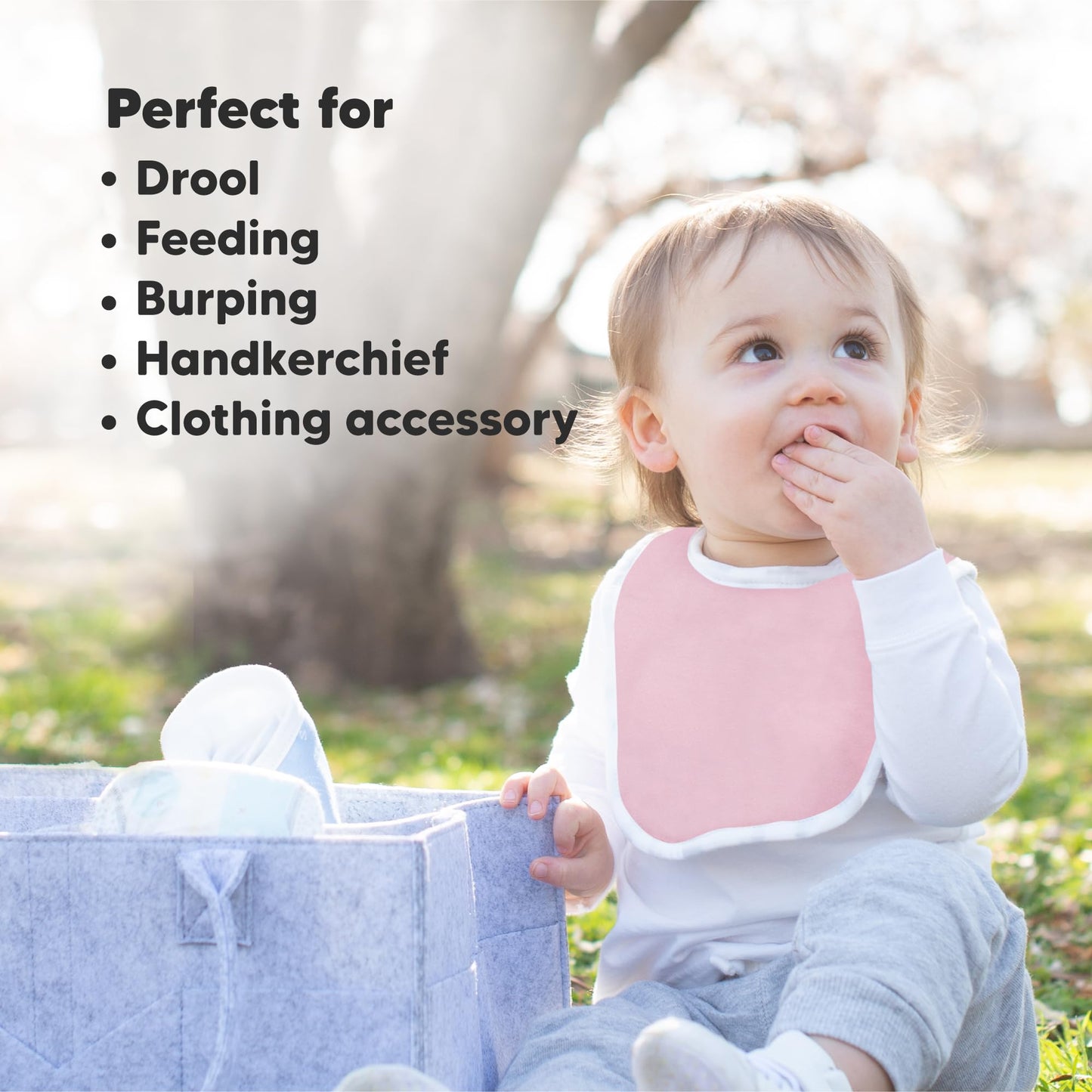Baby Bibs for Boys &amp; Girls - 8-Pack Organic Cotton Teething Bibs - Baby Bibs for Girls &amp; Boys - Large Bibs for Infants, Toddlers (Wilderness) 