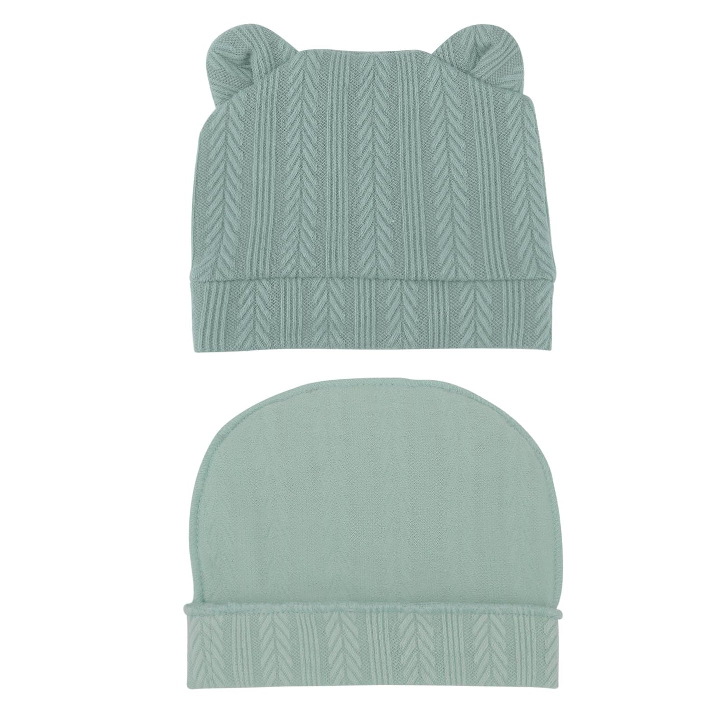DRESHOW Newborn Baby Hat and Gloves Set Beanie Clothing Unisex Infant Hat Kindergarten Cap Baby Boys Girls 0-6 Months 