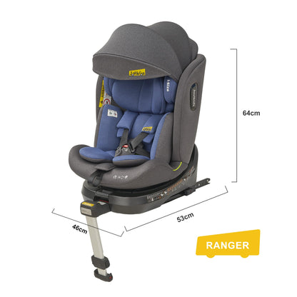 Jovikids 360° Drehbar Kindersitz mit ISOFIX, i-Size 40-150cm(ab Geburt -12 Jahre) Baby Autositz Reboarder mit Liegefunktion & Abnehmbar Vordach, ECE R129 (Rosa) - Meloni2