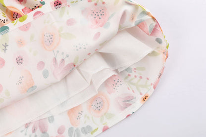SMILING PINKER Girls Dress Cotton Flower Summer Party Girls Dresses