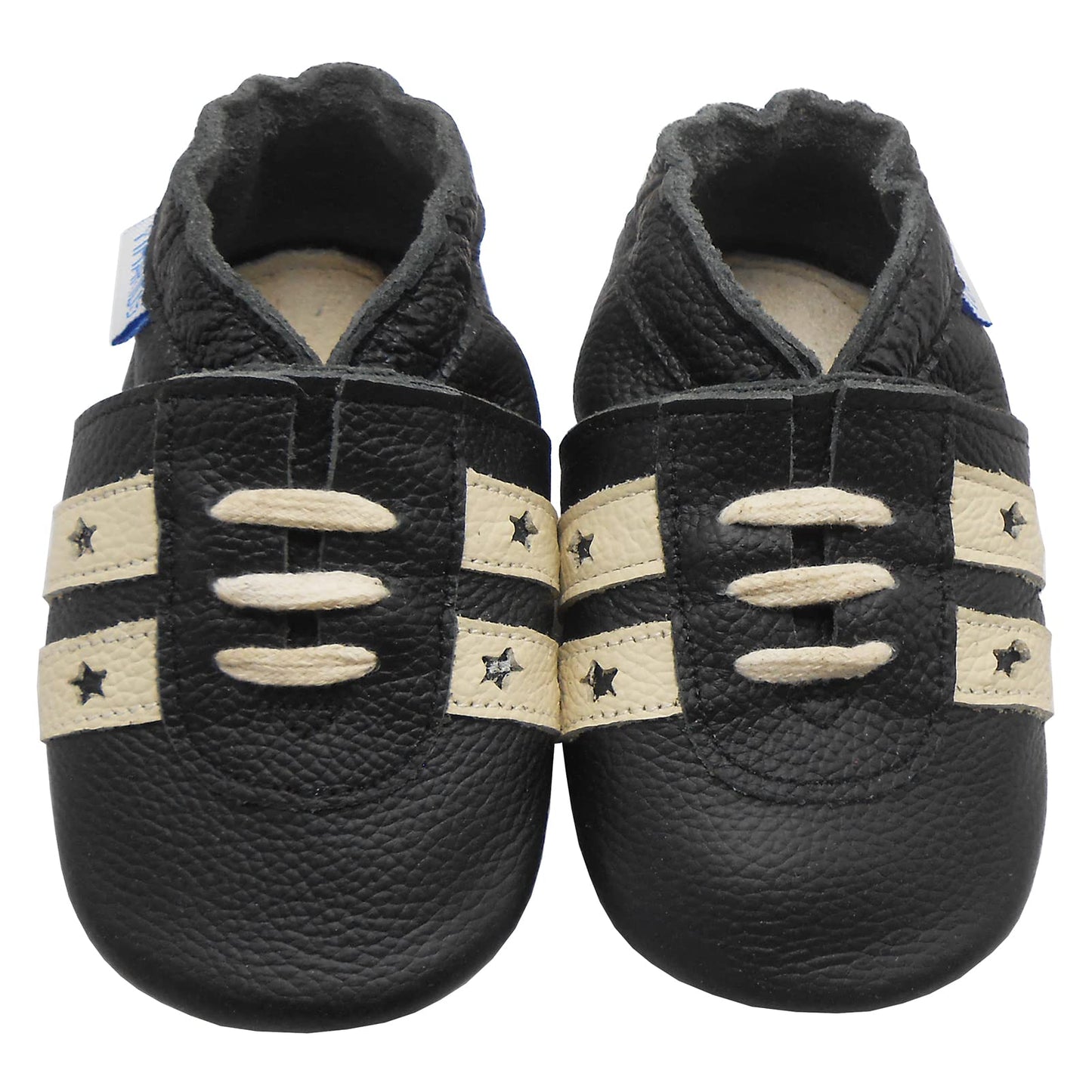 YIHAKIDS Krabbelschuhe Baby Lauflernschuhe Jungen Mädchen Weicher Leder Babyhausschuhe Kleinkind rutschfeste Lederschuhe mit Gummisohle für Baby 6-12 Monate 12-18 Monate 18-24 Monate