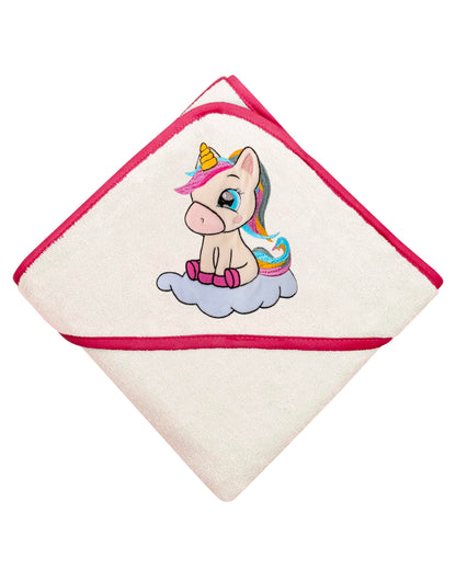 LAYNENBURG Premium Kapuzenhandtuch Baby - Badehandtuch aus 100% Baumwolle - Oeko TEX - Handtuch mit Kapuze für Neugeborene & Kinder - Badetuch, Babyhandtuch Mädchen, Jungen (Waschbär 80 x 80cm)