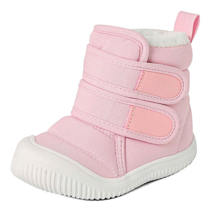 MASOCIO Winter Shoes Baby Boots Boys Girls Toddler Winter Boots Plush Flat Rubber Non-Slip Size 19-27 EU