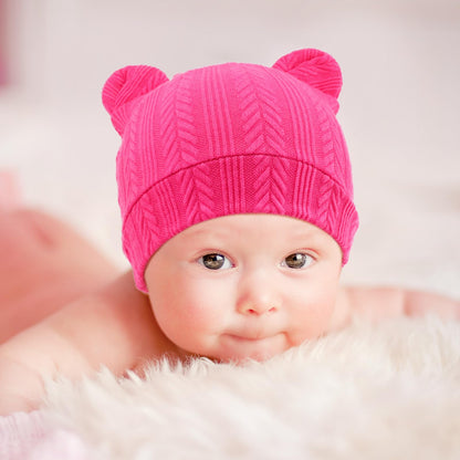 DRESHOW Newborn Baby Hat and Gloves Set Beanie Clothing Unisex Infant Hat Kindergarten Cap Baby Boys Girls 0-6 Months 