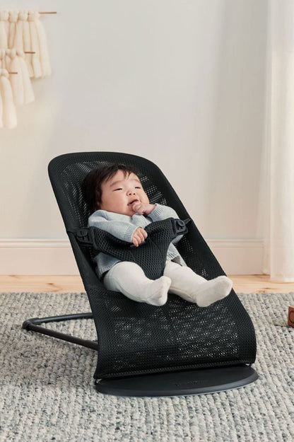 BabyBjörn Bliss Baby Bouncer, Woven, Classic Quilting, Sand Grey 