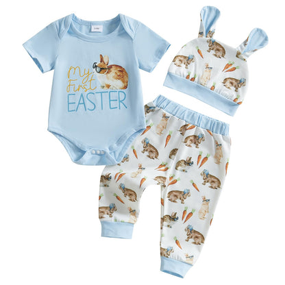 Baby Jungen Mädchen Ostern Kleidung Outfit Osterhase Baby Kleidung Set Körper Top + Hose Neugeborenen Weiche Baby Set Mein Erstes Ostern