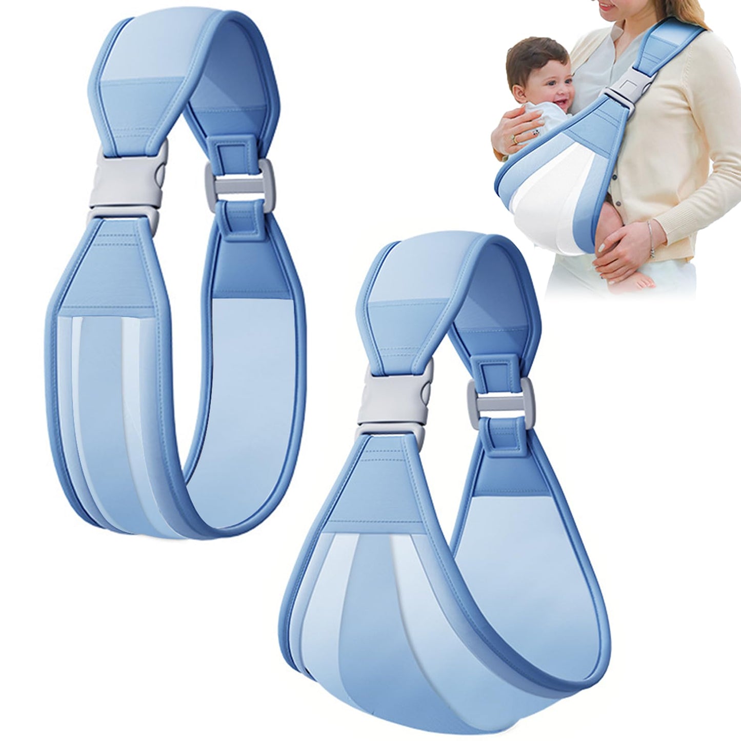 Babytrage,Babytrage Neugeborene ab Geburt,Tragetuch Baby Nugeboren,Atmungsaktive Baby Tragetuch,Babyrückentragen 0-15Kg,Neugeborene Verstellbare Babytrage