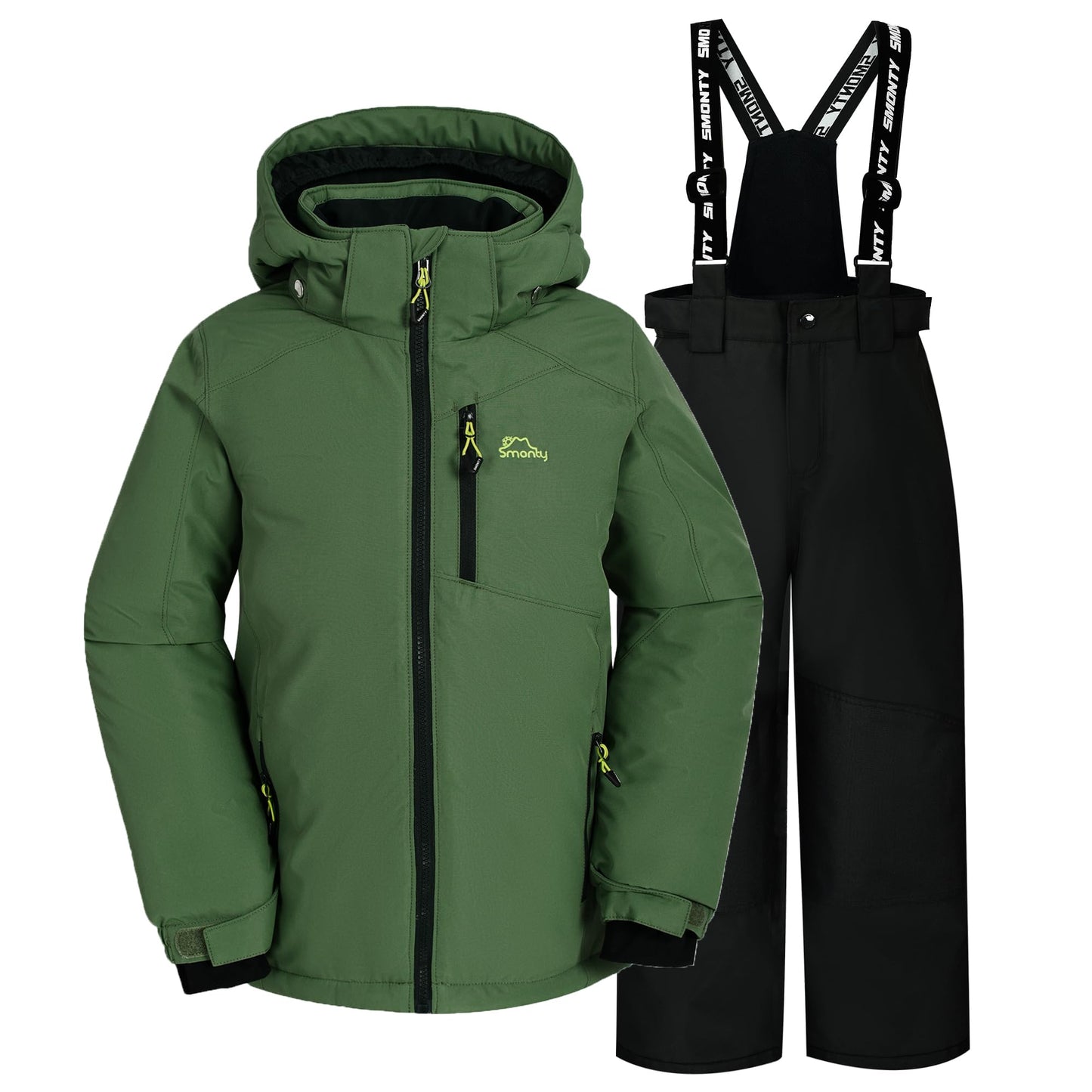 SMONTY SNOWER Boys' Snowsuit with Removable Hood, Ski Suit, Extra Warm, Winter Suit