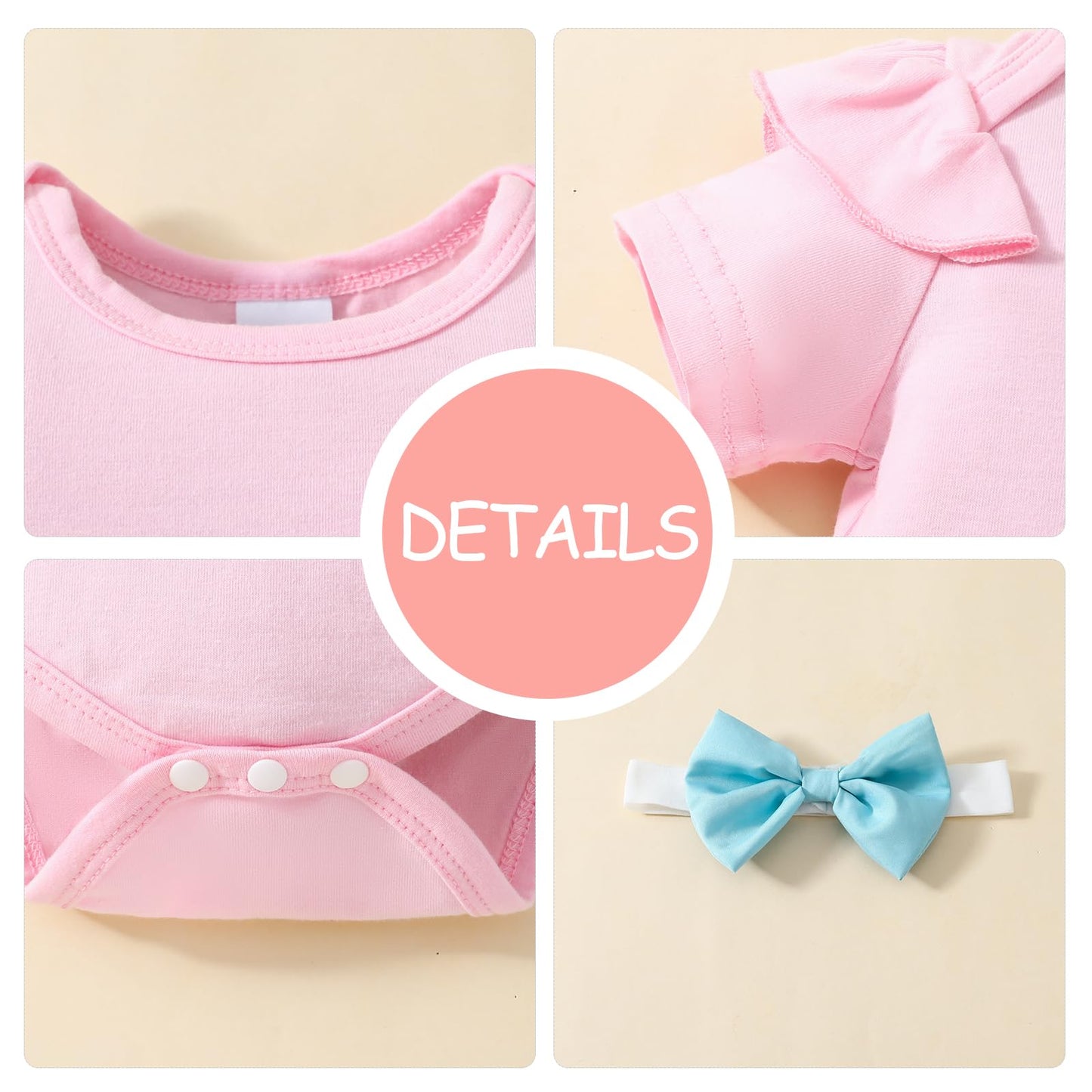 Neugeborenes Baby Mädchen Röcke Sets Kurzarm Rüschen Top + Bedrucktes Overalls Hosenträger Kleid + Stirnband Sommer Kleidung Outfits Set
