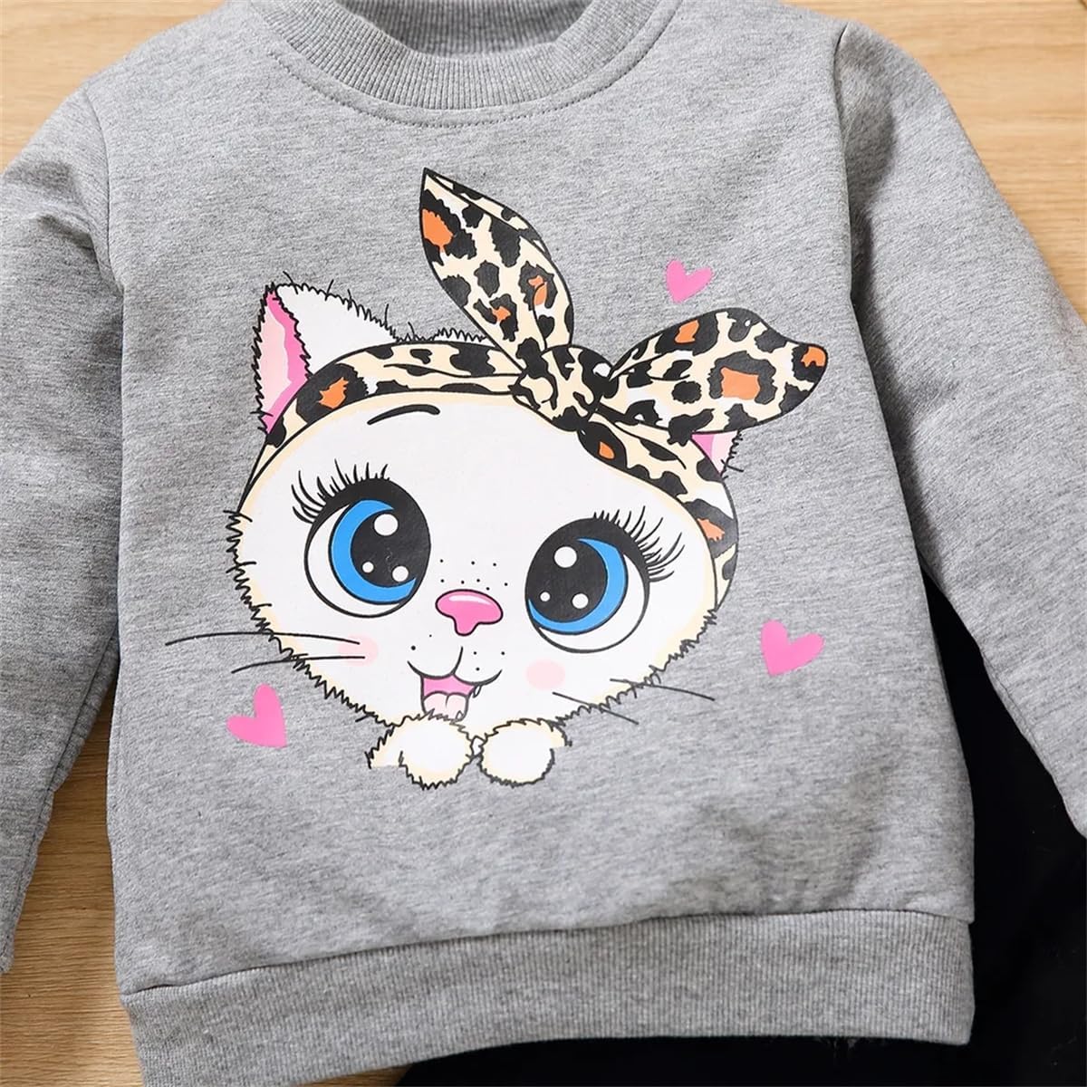 Unicorn Outfits for Little Girls 2 Pieces Ruffle Sleeve Sweatshirt + Leggings Autumn Leopard Clothing Sets 2-10 Years Old