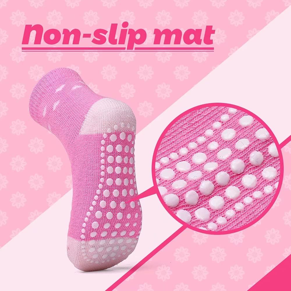 KOWAYI Stoppersocken Kinder 5/10 Paar ABS Rutschsocken Kinder Jungen, Mädchen, Baby Antirutschsocken 1-7 Jahre Grip Socken
