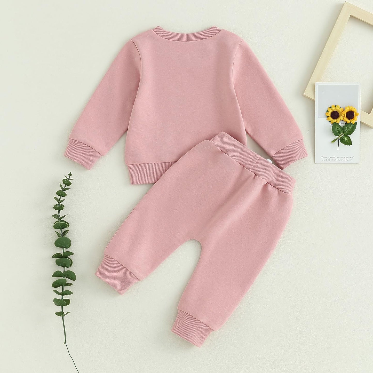 Baby Unisex Weihnachten 2-teilige Hosen Set Jungen Mädchen Weihnachten Outfit Langarm Lebkuchen Papas Mädchen Briefdruck Sweatshirt + Jogginghose Weihnachten Outfit Set Weihnachten Streetwear
