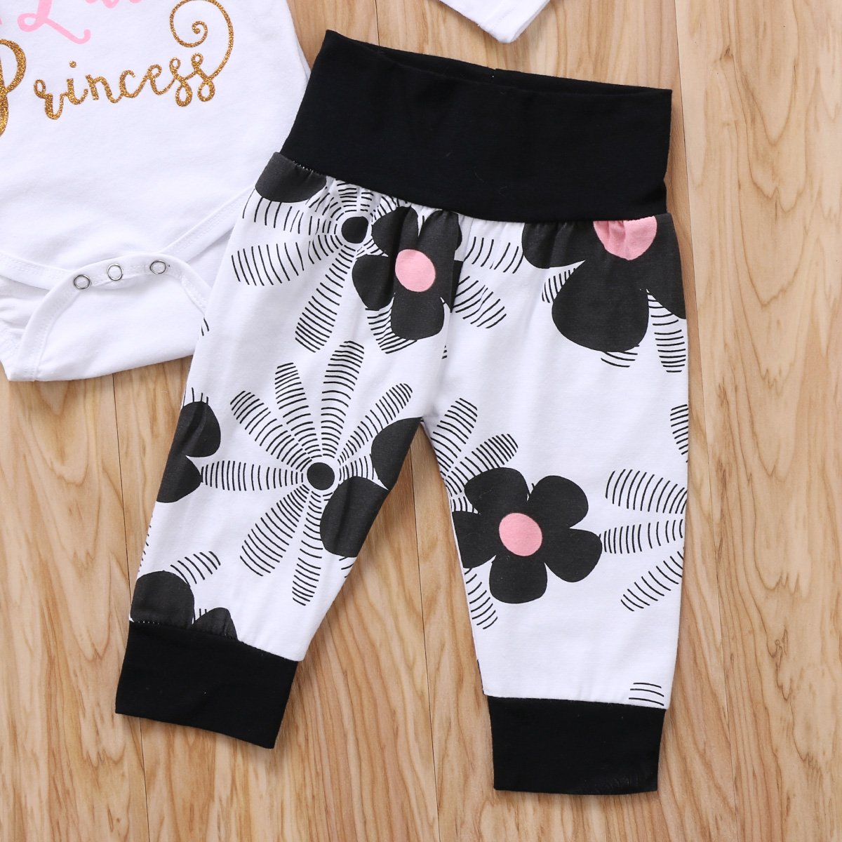 Babykleidung Set Baby Mädchen Langarm Body Strampler + Hose + Stirnband Mütze Kleinkinder Neugeborene Warme Babyset Kleidung Daddy's Prinzessin
