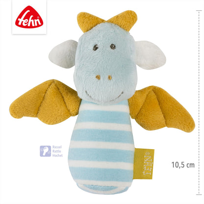 Fehn Mini-Rassel Otter – Mini-Greifling zum Rasseln, Fühlen, Spielen mit kuschelweichem Stoff-Tier – ein treuer Begleiter für Babys und Kleinkinder ab 0+ Monaten