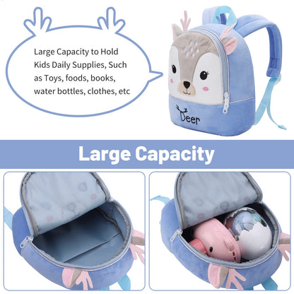 Kinderrucksack Kinder Mini Schulrucksack Tiere Kindergartentasche fur Jungen Madchen Kleinkind (Rosa Kuh)