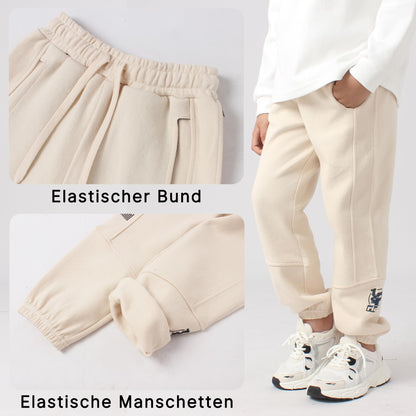 SERENYOU Jungen Jogginghose Hose Freizeit Joggers Kinder Sports Sweathose mit reflektierendem Grafikprint