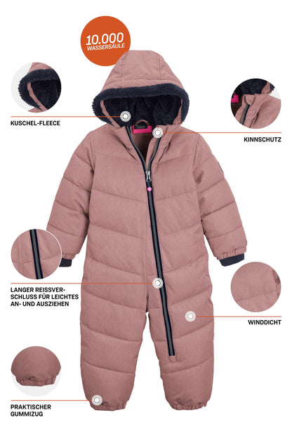 Killtec Unisex Kinder Karter Mini Jumpsuit in Daunenoptik mit Kapuze