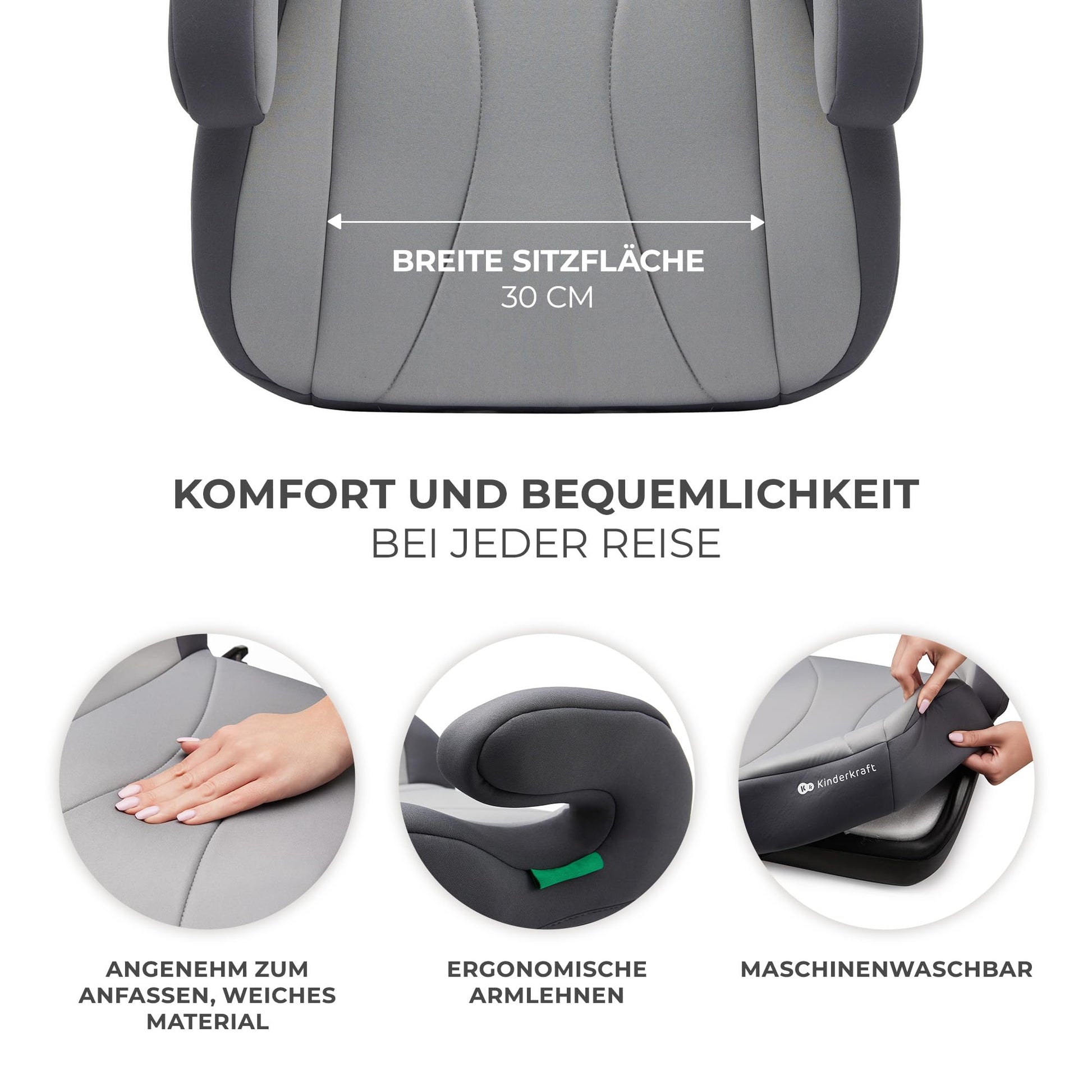 Kinderkraft I-BOOST Kindersitz 135-150cm I-Size, Sitzerhöhung von 9 bis 12 Jahre, Einfache montage, ergonomische Haltung, zusätzlichen Schaumstoff, Schwarz - Meloni2