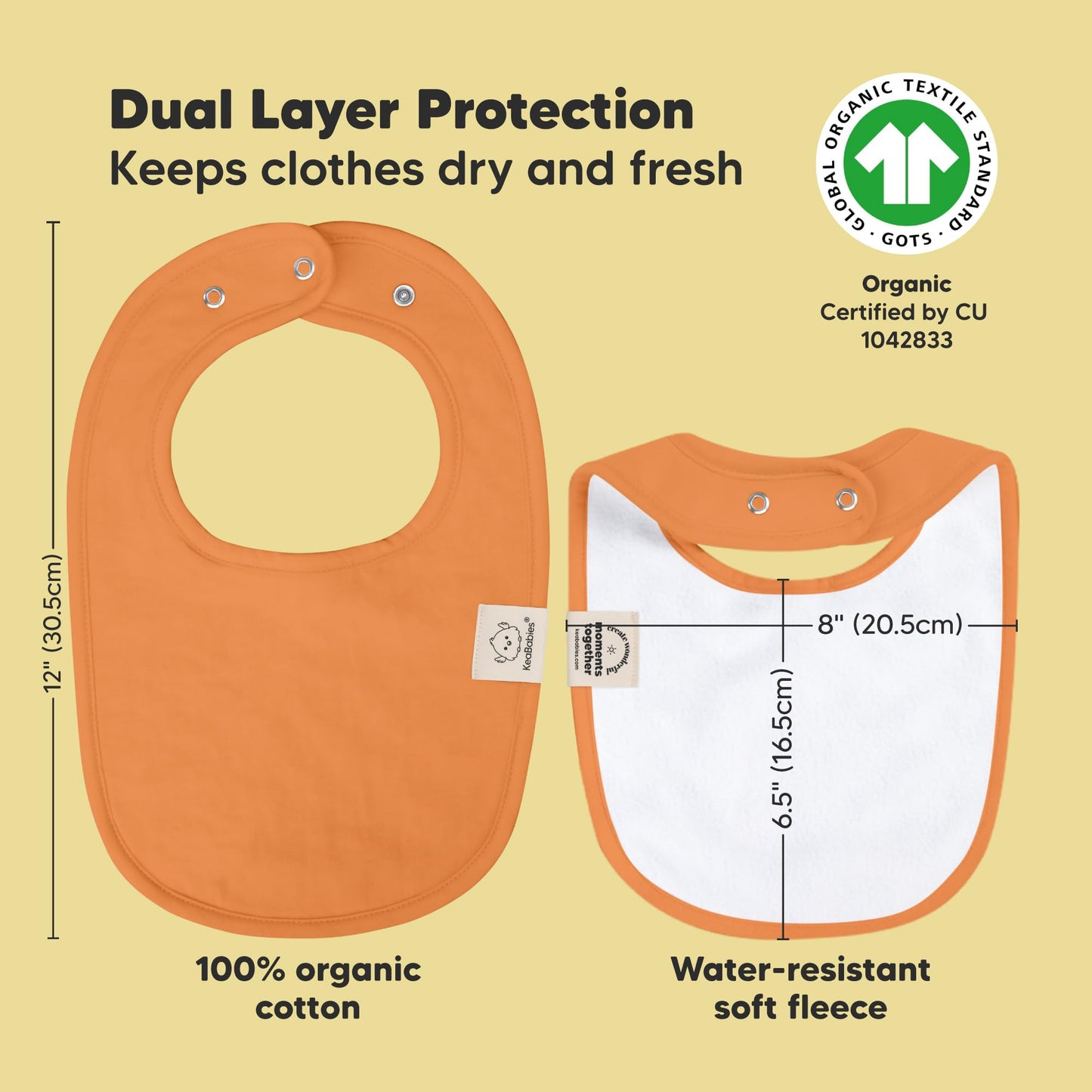 Baby Bibs for Boys &amp; Girls - 8-Pack Organic Cotton Teething Bibs - Baby Bibs for Girls &amp; Boys - Large Bibs for Infants, Toddlers (Wilderness) 