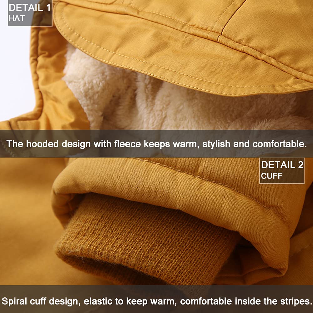 Winter Jacket for Boys and Girls, Warm Hoodie Outfits, Thick Coat, Baby Winter Coats