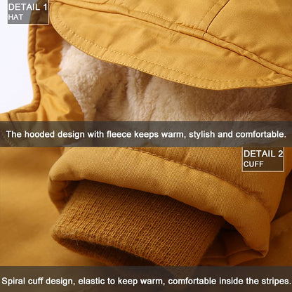 Winter Jacket for Boys and Girls, Warm Hoodie Outfits, Thick Coat, Baby Winter Coats
