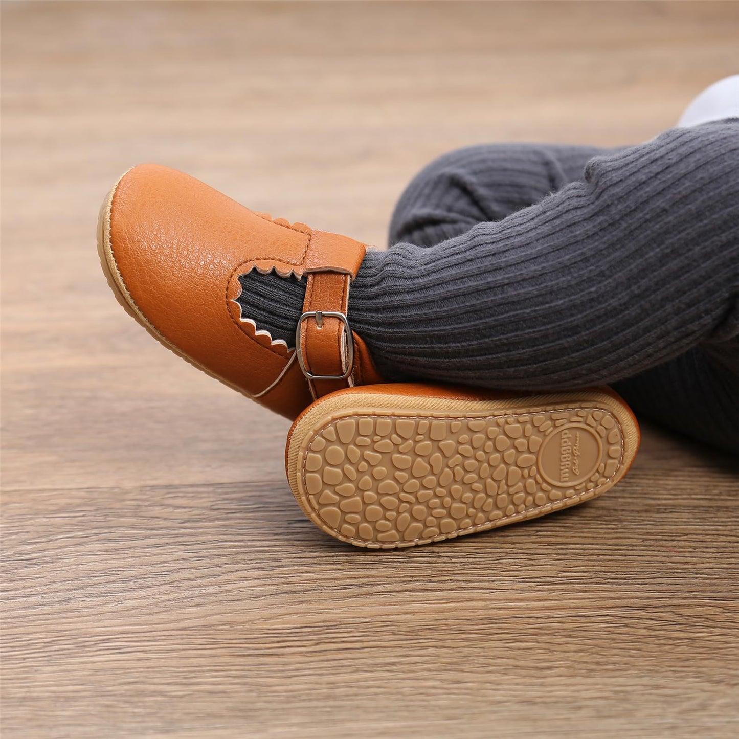RVROVIC Baby Mädchen Mokassins Prinzessin Mary Jane Flache Kleider Schuhe Premium Leichte Weiche Sohle Krippe Schuhe Kleinkind Schuhe