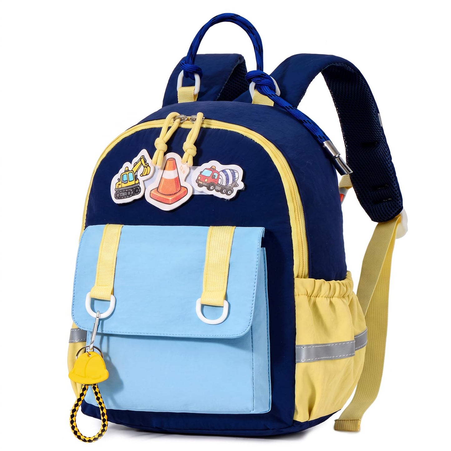 PROTAURI Kindergartenrucksack Mädchen 3-7 Jahre 11.6L Katze Hase, Rosa | mit Brustgurt reflektierend wasserabweisend leicht atmungsaktiv ergonomisch DIN A4 3D Patches 3D Tier Design