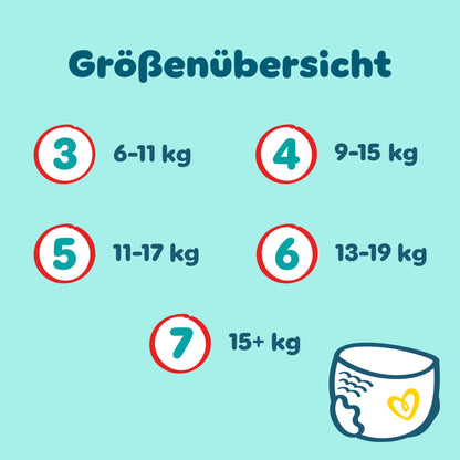 Pampers Premium Protection Pants Größe 4, 168 Windeln, 9kg-15kg, Mit 360° Passform und 2x breiteren Bündchen als vorher für unseren besten Komfort & Schutz
